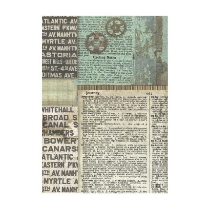 Σετ 8 ριζόχαρτα ντεκουπάζ Stamperia 10.5×14.8cm, Backgrounds, Voyages Fantastiques