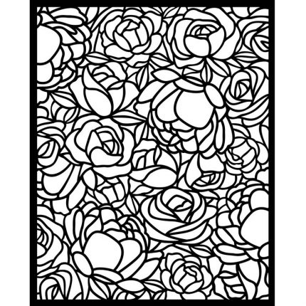 Thick Stencil Stamperia 20x25cm, Romance Forever, Rose Texture