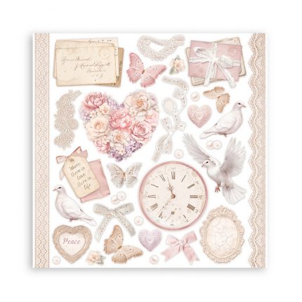 Χαρτιά scrapbooking 10τεμ, 30.5×30.5cm Stamperia, Romance Forever