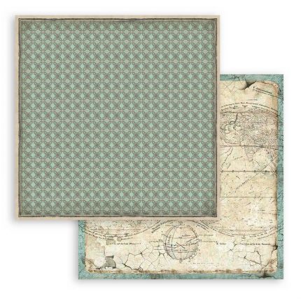 Χαρτιά scrapbooking 10τεμ, 30.5×30.5cm Stamperia,  Maxi Background, Voyages Fantastiques