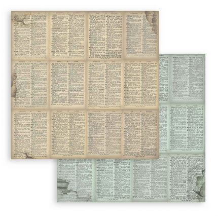 Χαρτιά scrapbooking 10τεμ, 30.5×30.5cm Stamperia,  Maxi Background, Voyages Fantastiques