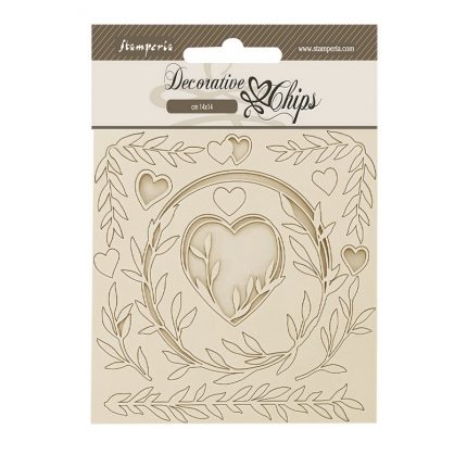 Chipboard Stamperia 14x14cm, Romance Forever, Heart