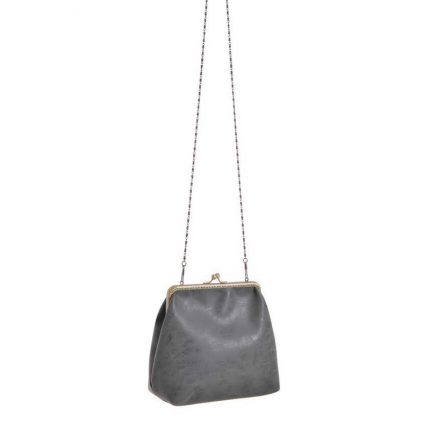 Τσάντα υφασμάτινη με κλιπ και αλυσίδα, 20x25cm