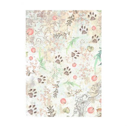 Σετ 8 ριζόχαρτα ντεκουπάζ Stamperia 10.5×14.8cm, Backgrounds, Orchids and Cats