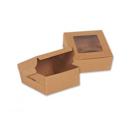 Κουτί χάρτινο αναδιπλούμενο με παράθυρο,16x16x7.5cm