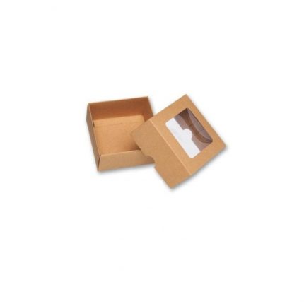 Κουτί χάρτινο αναδιπλούμενο με παράθυρο,16x16x7.5cm