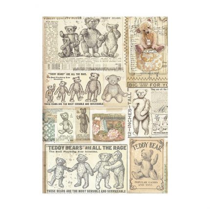Σετ 8 ριζόχαρτα ντεκουπάζ Stamperia 10.5×14.8cm, Backgrounds, Brocante Antiques