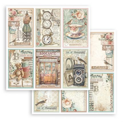Χαρτιά scrapbooking 10τεμ, 30.5×30.5cm Stamperia, Brocante Antiques