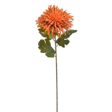 Χρυσάνθεμο λουλούδι τεχνητό, πορτοκαλί, 70cm