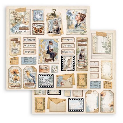 Χαρτιά scrapbooking 10τεμ, 30.5×30.5cm Stamperia, Secret Diary
