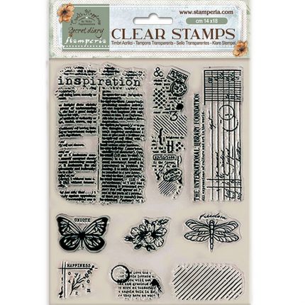 Σφραγίδα Stamperia 14×18 cm, Secret Diary, Inspiration
